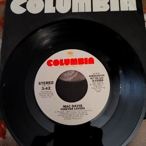 Mac Davis "Forever Lovers" 45 rpm  Side ☝️ Mono,  Side ✌️ is Stereo RARE PROMO!!